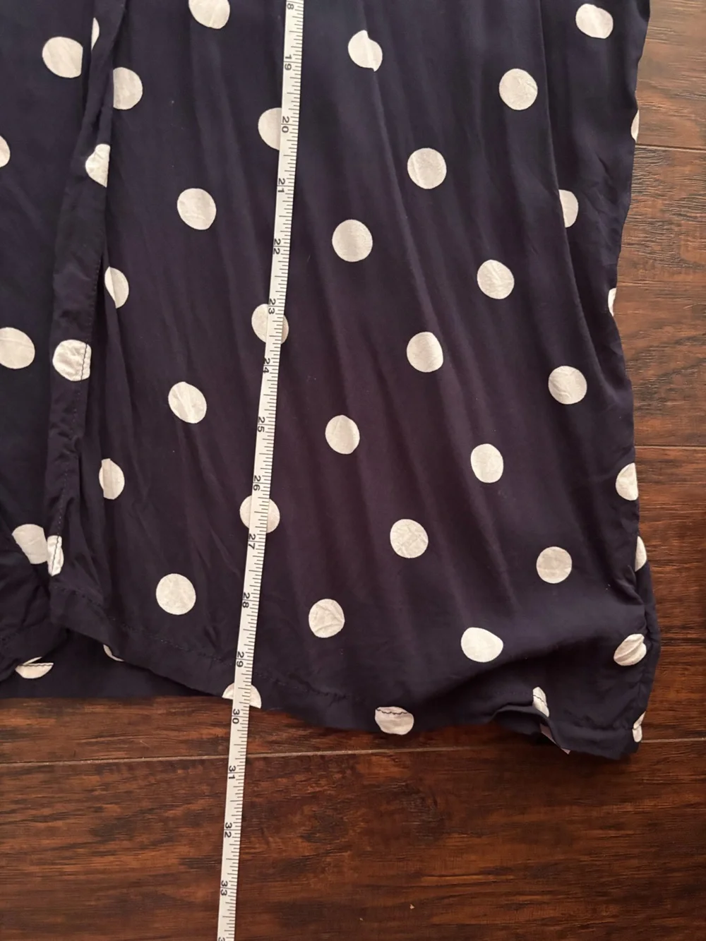 Navy Polka Dot Open Front Kimono
